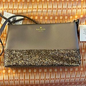Kate spade NWT small crossbody taupe (purple tinted)
